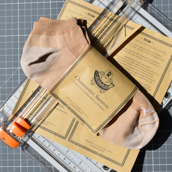 Chaussettes durables Made in France beiges Santrou de la marque Risole